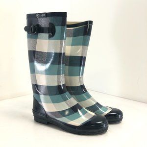 NWT Aigle "Polka Boot" in Caro Bleu